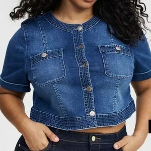 🆕️💙 DENIM / JEAN BOLERO JACKET ' SHORT SLEEVE💙